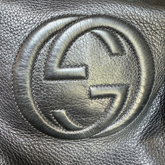 👜 Authentic Gucci Soho Leather Hobo Bag – Black Pebbled Leather - Picture 2 of 12